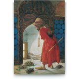 Tabloshop Osman Hamdi Bey Kaplumbağa Terbiyecisi 100x140 cm Tablo