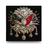 Tabloshop Osmanlı Devlet Arması Tuğra 40x40 cm Tablo
