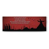 Tabloshop Panoramik Mevlana Sözleri 180x60 cm Tablo