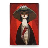 Tabloshop Pelle Aberg Lady With Cigarette 100x140 cm Tablo
