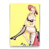 Tabloshop Pin Up Girl Jartiyer 70x100 cm Tablo