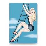 Tabloshop Pin Up Girl Merdiven 70x100 cm Tablo