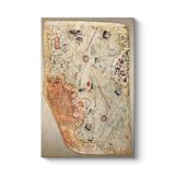 tabloshop Piri Reis Dünya Haritası Kanvas Tablo 80 x 125