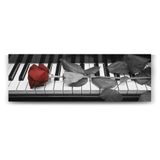 Tabloshop Piyano Ve Güller 120x40 cm Tablo