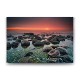Tabloshop Sahilde Çakıl Taşları 140x100 cm Tablo