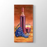 Tabloshop Şarap Üzüm Kadeh 80x160 cm Tablosu