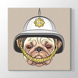 Tabloshop Şerif Bulldog 40x40cm Tablosu