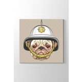 Tabloshop Şerif Bulldog 70x70 cm Tablosu