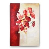 tabloshop Soyut Kırmızı Çiçek Panosu - 40x60cm