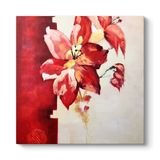 tabloshop Soyut Kırmızı Çiçek Panosu 90 x 90