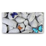 Tabloshop Taşlar ve Renkli Kelebekler 140x70 cm Tablo