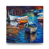 tabloshop Tekneler Yağlı Boya Tablo - 80x80cm