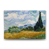 Tabloshop Vincent Van Gogh Selvi Ağaçlı Buğday Tarlası 90x60 cm Tablo