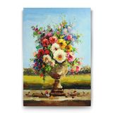 Tabloshop Yağlıboya Çizim Çiçek 80x125 cm Tablosu