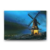 Tabloshop Yel Değirmeni 90x60 cm Tablo
