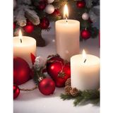 TabSecret Yılbaşı Şans Ritüel 3 Lü Mum Seti / Christmas - 1 Adet