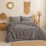 Tabu Home Müslin Antrasit Çift Kişilik Yatak Örtüsü – 4 Katlı