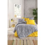 Tabu Home Parure Dallı Gri Çift Kişilik Nevresim Takımı