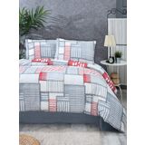 Tabu Home Patchwork Antrasit Gri Tek Kişilik Nevresim Takımı