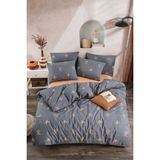 Tabu Home Ranforce Çarşafı Lastikli Çift Kişilik Nevresim takımı - 200 x 220 cm - Antrasit