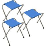 Tabure 3 Adet-Katlanır Balıkçı Taburesi, Kamp Taburesi, Piknik Taburesi, Kamp Sandalyesi-Mavi - 6456 Ecorce Tube Marron - Polyester