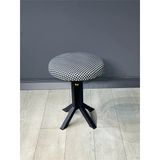 Tabure Kazayağı Kumaş Puf Makyaj Masası Sandalyesi Metal Sandalye Tekli Çap 39 X Yükseklik 51 Cm