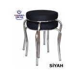 Tabure (Krom Ayaklı) (2 Adet) - Mutfak Balkon Taburesi krem