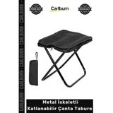 Tabure Portatif Hafif Kamp Piknik Balıkçı Dayanıklı Metal İskeletli Katlanabilir Çanta Tabure Çok Renkli