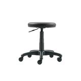 Tabure, tekerlekli yüksekliği ayarlanabilir hareketli yuvarlak deri tabure, Masachi Office Furniture, stool