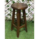 Taburecity Ahşap Tabure-Ceviz Renk -65CM -1 Adet - Ceviz-Ceviz