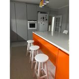 Taburecity-Beyaz Ahşap Tabure -Bar Tabure ( 70CM) 1ADET - Beyaz - Beyaz