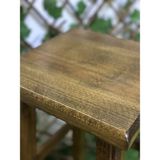 Taburecity-Kare Bar Tabure-Ahşap Tabure-80 cm -1 Adet - Kahverengi