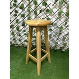 Taburecity Naturel Ahşap Bar Taburesi -Gürgen Tabure-Masif Tabure (70 cm )