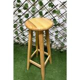 Taburecity -Naturel Ahşap Bar Taburesi-Gürgen Tabure-Masif Tabure( 80 cm )1 adet