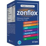 TABVITAMINS Zenflex 60 Tablet Glukozamin Kondroitin MSM Tip II Kolajen - Dezenfektan Hediyeli (%72 Alkol)