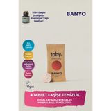 Taby Doğal Kaynaklı Bitkisel ve Mineral Bazlı Banyo Temizleyici Tablet - 4 Tablet - Kireç Sökücü - 1 Adet