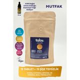 Taby Doğal Kaynaklı Bitkisel ve Mineral Bazlı Mutfak Temizleyici Tablet 15'li Avantaj Paket - Yağ Çözücü - 1 Paket