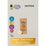 TABY Doğal Kaynaklı Bitkisel ve Mineral Bazlı Mutfak Temizleyici Tablet 8 Tablet - Yağ Çözücü