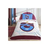 Taç 000000001000047412 Lisanslı Trabzonspor Mavi Tek Kişilik Pamuk Pike Takımı,160 x 230 Çok Renkli