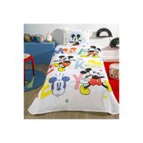 Taç 000000001000047432 Lisanslı Mickey Mouse Happy Tek Kişilik Pamuk Pike Takımı,160 x 230 Çok Renkli
