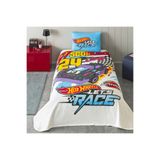 Taç 000000001000050174 Taç Lisanslı Hot Wheels Fast Tek Kişilik Pamuk Pike Takımı,160 x 230 Çok Renkli