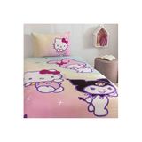 Taç 000000001000051092 Lisanslı Hello Kitty & Friends Pamuk Tek Kişilik Nevresim Takımı,160 x 220 Çok Renkli