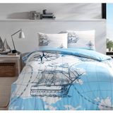 Taç 200 x 220 cm Çift Kişilik Ocean Turkuaz Ranforce Nevresim Takımı