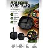 Taç 3 Bölmeli Döküm Tava 28 cm