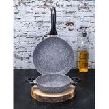 Taç 3539 Gri 2'li 20-26cm Ultra Granit Tava Seti