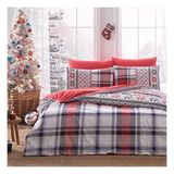 Taç 4294 Ranforce Faber Çift Kişilik V01 Kırmızı Nevresim Takımı 60271480 - 200 x 220 cm