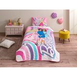 TAÇ Barbie Imagine Standart Pamuk-Polyester Nevresim Takımı, Pembe, Tek Kişilik