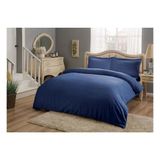 Taç Basic Pamuk Saten Saks Mavi 200 x 220 cm Çift Kişilik Nevresim Takımı