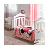Taç Bebek Battaniye - Minnie Hiding Baby - Pembe - 100 x 120 cm