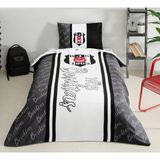 Taç Beşiktaş 1903 Glow Tek Kişilik 120X200 Lastikli Çarşaflı Nevresim Takımı - 160 x 220 cm - Renkli